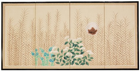 Harvest Moon Chinese Brush Asian Wall Art 