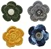 Handmade Acrylic Flower Coat/jacket Pins or Broches - Vintage Inspired (100% Crocheted by Hand)