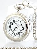 Edle A12 N&B Taschenuhr mit XXXL ZIFFERN inkl. Kette !! Damen
