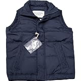 「Ouluska Pass Down Vest アバクロ ダウンベスト【並行輸入品】 (Mサイズ(着丈約66cm 身幅約56cm 肩幅約43cm), ネイビー)」の画像