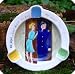 c1940s Comic Risque Hand Painted Ashtray Air Raids