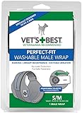 Vet's Best 1 Count Perfect Fit Washable Male Dog Wrap, Small/Medium