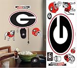 University of Georgia Peel and Stick Giant Wall Decal wHooks