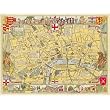 (20x28) London Map Gift Wrap Decorative Decoupage Vintage Retro Style Paper Poster Print