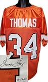 Thurman Thomas Autographed Uniform - Oklahoma State Cowboys Orange Custom Go Cowboys JSA Hologram - Autographed NFL Jerseys