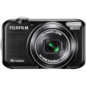 Fujifilm FinePix JX350 16 MP Digital Camera with Fujinon 5x Wide Angle Optical Zoom Lens (Black): Camera &amp; Photo