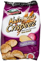 Tastemorr Snacks Crispeez Oven Baked Multigrain Crisps, French Onion Flavor, 3.52-Ounce Bags (Pack of 12)