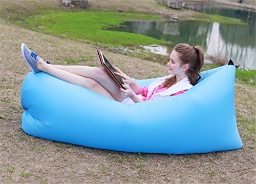 Inflatable Air Sofa Outdoor Couch Portable Furniture Sleeping Hangout Lounger Summer Camping Beach Relax Bed