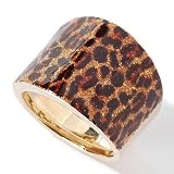 18K Gold Animal Print Wide Ring