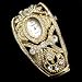 Gold Rhinestone Crystal Bridal Women Bangle Watch