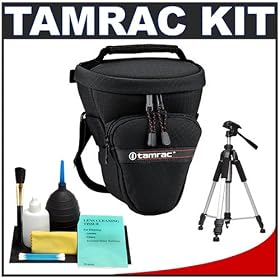 Tamrac 515 Compact Zoom Pak Camera Bag Holster Case (Black) + Tripod + Accessory Kit for... by Tamrac
