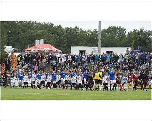 Photographic Prints of Soccer - Rangers v Bayer 04 Leverkusen - Pre Season Friendly - Takko Stadium from Rangers Photographic Prints of Soccer - Rangers v Bayer 04 Leverkusen - Pre Season Friendly - Takko Stadium from Rangers