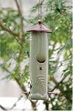 Fern Motif Ceramic Copper Top Bird Feeder