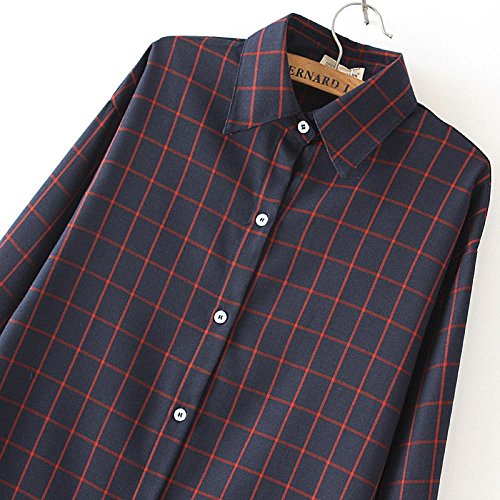 アッシュ＆ワイ (h&y) 格子 柄 ロング シャツ ワンピース レディース ウィンドウペン チェック 柄 長袖 シンプル 大人 ゆったり 大きめ カジュアル 2015 秋 冬