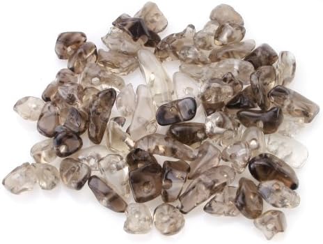 Beadnova Natural Chips Stone Crushed Chunked Crystal Pieces Irregular Shaped Loose Beads Tea Brown Crystal Rock Smokey Quartz