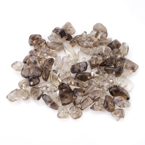 Beadnova Natural Chips Stone Crushed Chunked Crystal Pieces Irregular Shaped Loose Beads Tea Brown Crystal Rock Smokey Quartz