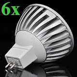 ATC 6pak LED MR16 Spotlight 3W (490 Lumen - 40 Watt Equivalent) Replacement Bulb white 6300K