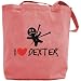 Canvas Tote Bag Pink I Love Dexter Name