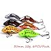 Hisea VIB Metal Spoon Sinking Fishing Blade Baits Lures Spinners for Walleye Bass