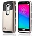 LG C40 Case, LG Leon Case,Heng Tech for LG C40 High Impact 2in1 Hybrid Armor Case, Heavy Duty Dual Layer (outer Hard + inside Soft TPU) Cover Case for LG Leon / Tribute 2 (Gold+Black)