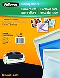 Fellowes Thermal Binding Presentation Covers, Letter, 1/4 Inch, 60 Sheets, White, 10 Pack (52222)