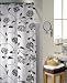 Kitchen & Housewares : Camden Black Water Repellent Polyester Shower Curtain Including 12 Curtain Rings