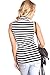 Lolli Couture STRIP SLEEVELESS TURTLENECK CAUSAL TOP