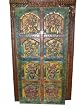 Dancing Ganesha Hand Carved Door Wood Wall Panel India Decor 72x36