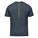 stacked tri-blend crew - vintage navy/atomic yellow - XL