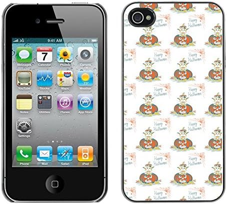 PatternViking PC Polycarbonate Aluminium Back Case Cover Apple iPhone 4 / 4S ( happy halloween )