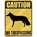 New  Caution : White German Shepherd Dog - No Trespassing  Parking Sign Dog