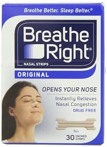 Breathe Right Nasal Strips, Small/Medium, Tan, 30-Count Boxes (Pack of 2)