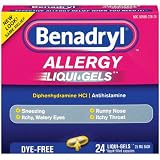 Benadryl Dye-Free Allergy Reliefs, 24-Count Liqui-gels (Pack of 4)