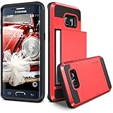 Galaxy S6 Edge Plus Case, Verus [Damda Slide][Red] - [Card Slot][Drop Protection][Heavy Duty][Wallet] -For Samsung Galaxy S6 Edge+ SM-G928 Devices