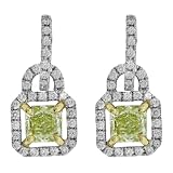 Watch & Jewelry Online Shop Ranking 23. 2CT. TW. Radiant Cushion Natural Fancy Yellow Diamond Solitaire Center Dangle Earring Watch & Jewelry Online Shop Ranking 23. 2CT. TW. Radiant Cushion Natural Fancy Yellow Diamond Solitaire Center Dangle Earring