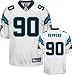 Julius Peppers #90 Carolina Panthers Authentic NFL Player Jersey by Reebok (White Color)