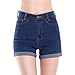 Zeagoo Womens Korea Style High Waist Crimping Denim Shorts Jeans Shorts