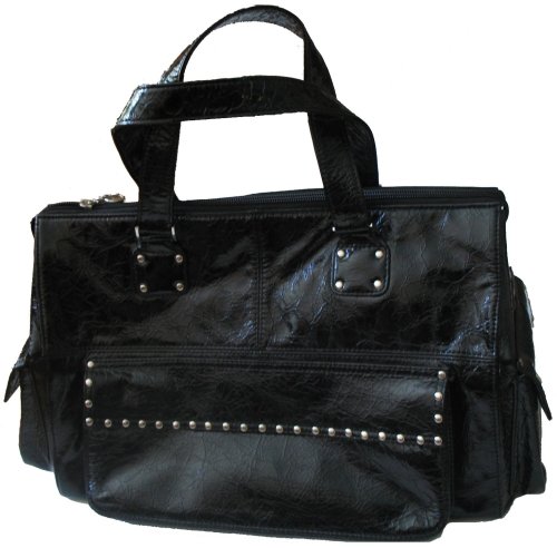 Junior Drake Nikko Silver Stud Purse (Black)