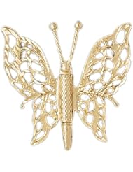 Dazzlers Solid 14k Gold Butterfly Charm Pendant Available in three colors from jewelsberry (weights: 6.3 grams only)