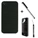 Aero Mesh Design Custom Style Durable Hard Protective Case for Apple iPhone 4 / 4th Generation compatible with 16GB / 32GB + 4-inch eBigValue (TM) Determination Hand Strap Key Chain + Includes a Front and Back Privacy Screen Protector for Apple iPhone 4 + Includes a Graphic Designer Stylus Pen