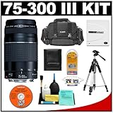 Canon EF 75-300mm f/4-5.6 III Zoom Lens + Canon 2400 DSLR Gadget Bag Case + ....