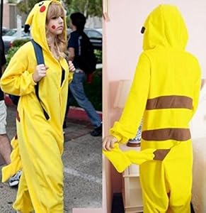 YiTao Deal Anime Pokemon Pikachu Romper Pajamas Costume Cosplay Outfit Size S