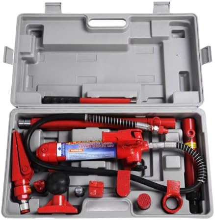 4 Ton Porta Power Hydraulic Jack Body Frame Repair Kit Auto Shop Tool Heavy Set