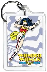 Wonder Woman Flying Mirror Lucite Key Chain