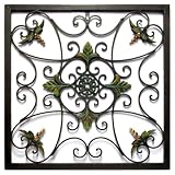 Infinity Instruments Leaves & Medallion in Sage Patina Wall Hanging