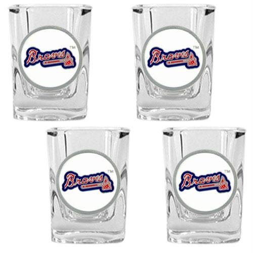 MLB Atlanta Braves Four Piece Square Shot Glass Set