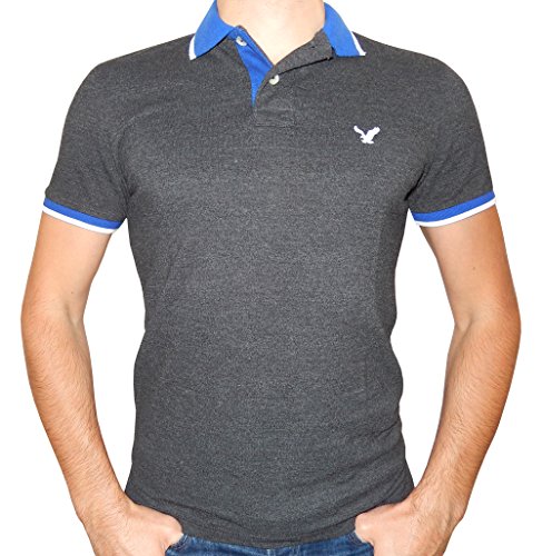 American Eagle Outfitters Men's Classic Fit Mesh Tipped Polo T-shirt