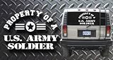 X-large 20" X 20" Property of a U.S. Army Soldier Military Vinyl Decal Sticker Car Truck Graphic Accessory