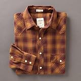 IMAGE OF Foster Plaid Western Shirt Color: GOLD