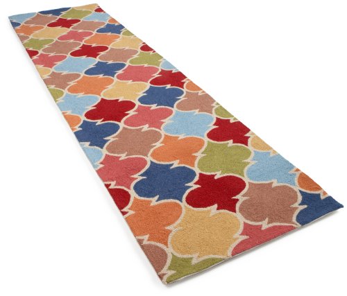 Pinzon Paintbox Tiles 2'3-by-7'10 Hand-Hooked Wool Rug